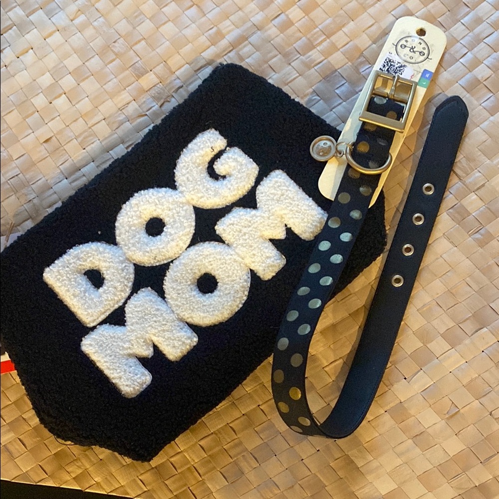 DOG MOM BUNDLE—POUCH MAKEUP BAG AND L/XL COLLAR